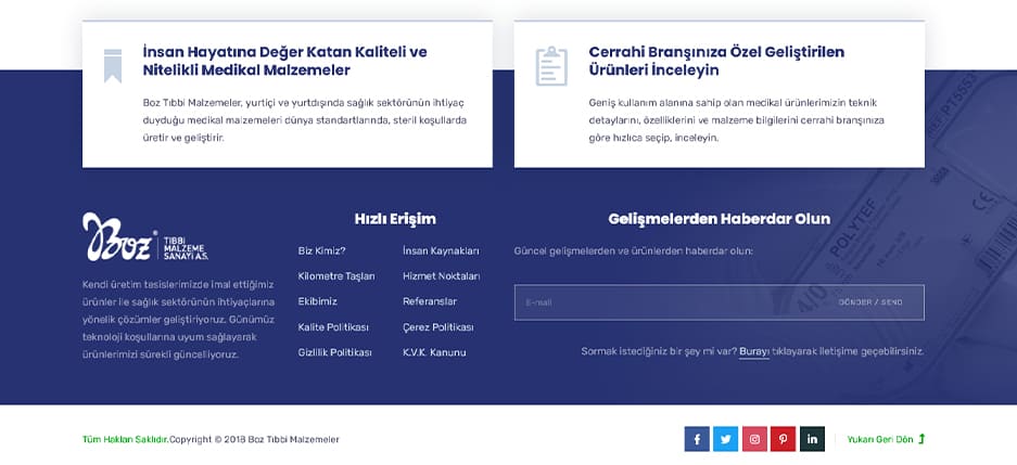 Boz Tıbbi Web Tasarım Projesi